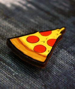 Деревянный значок Пицца