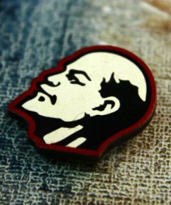 Деревянный значок Ленин профиль